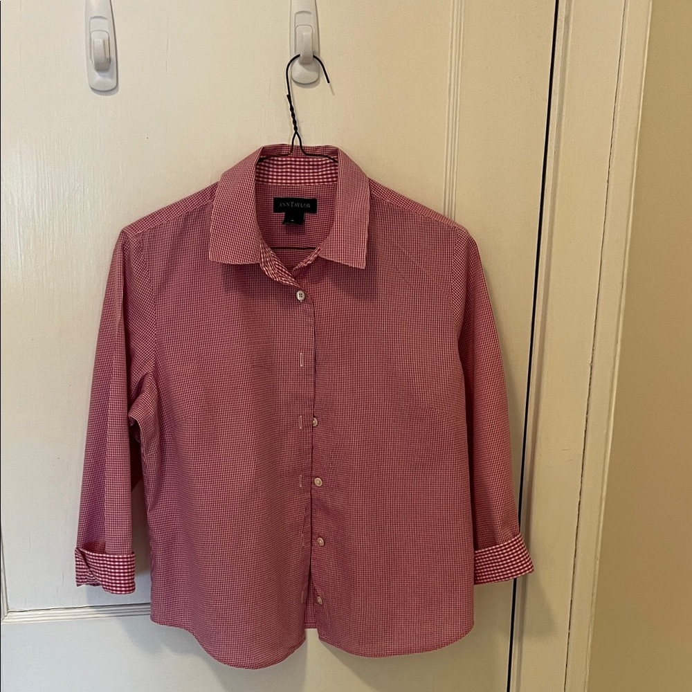 Ann Taylor Pink Button Down Shirt
